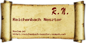 Reichenbach Nesztor névjegykártya